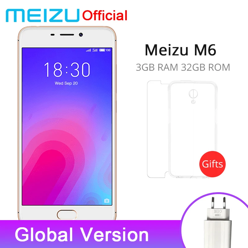 Официальный Оригинал Meizu M6 3 ГБ Оперативная память 32 Встроенная Глобальный Версия