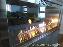 60 дюймов wifi умный настоящий огонь биоэтанол сжигание топлива камин