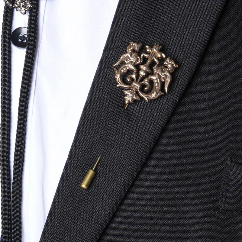 Мужская бутоньерка в виде дракона 3 цвета|shield brooch|chain broochlapel stick |