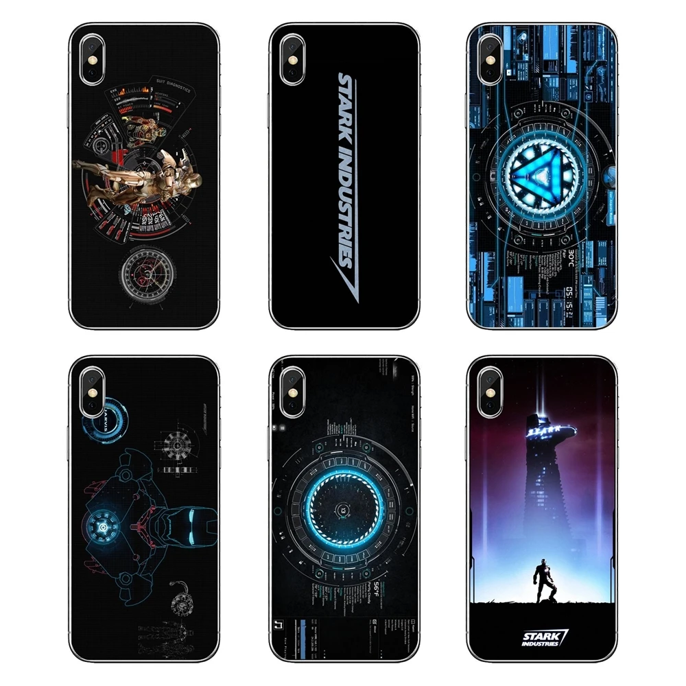 For Huawei Honor 8 8C 8X 9 10 7A 7C Mate 20 Lite Pro P Smart Plus Soft Bag Case Stark Industries Iron Man reactor Marvel Logo |