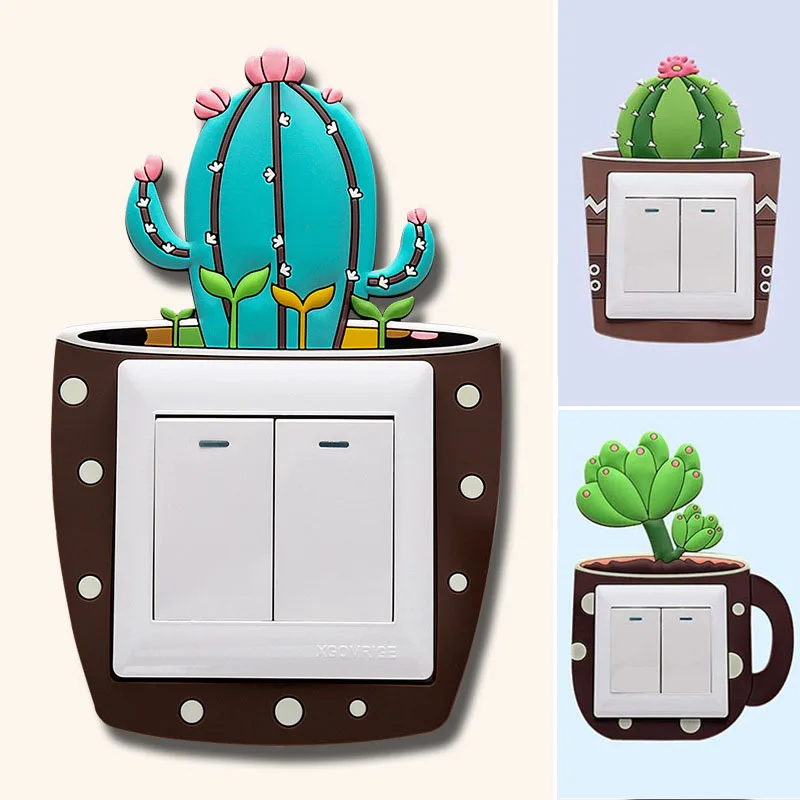 5 muur stickers Cactus