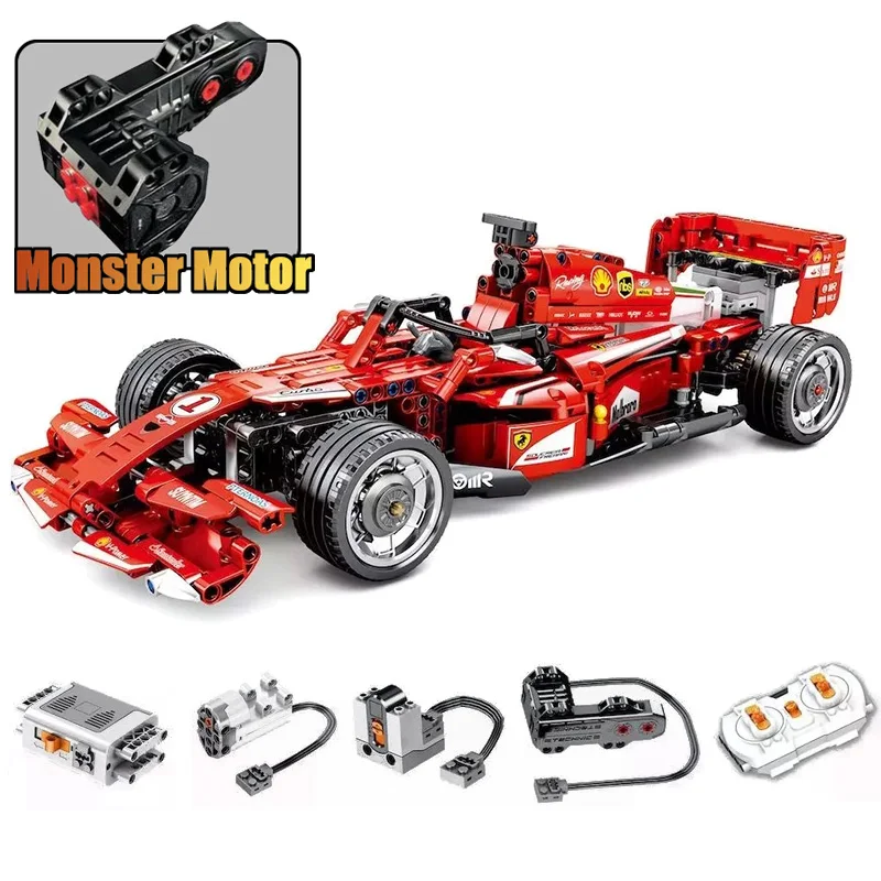 

RC F1 Racing Car Compatible Legoing Technic City Model Building Blocks Boys Birthday Gifts Remote Control Car Toys For Children