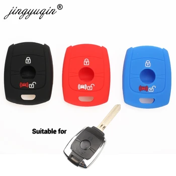 Keyforkess 30 pz/lotto 2 pulsanti chiave a distanza custodia in Silicone Fob per SsangYong Actyon Kyron Rexton Korando auto chiavi in gomma copertura
