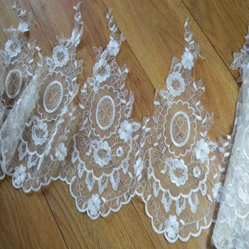 

1Y off-white Fabric Flower alencon Venise Venice Lace Trim Alencon Sewing Craft 2017081411