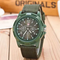 Новинка 2019 года известный бренд для мужчин кварцевые часы солдат армии Военная Униформа холст ремень ткань аналоговые наручные часы