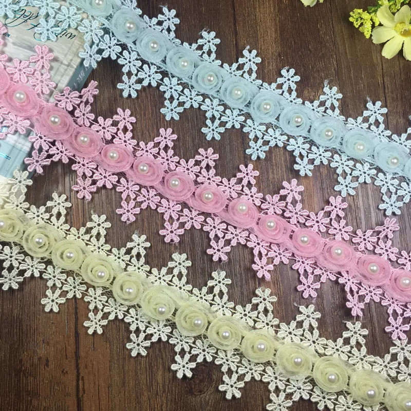 

H021 Polyester Soluble Polyester Lace Trim Knitting Wedding Embroidered Diy Handmade Patchwork Ribbon Sewing Supplies Crafts