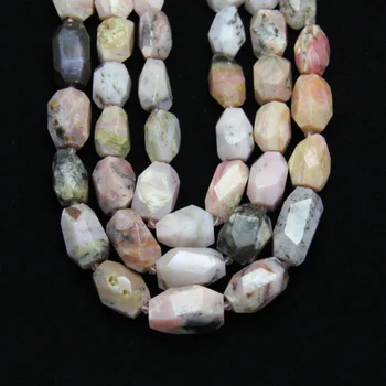 

Natural Pink Opal Loose Beads for Necklace,Raw Opal Faceted Nugget Beads Spacers Pendants Findings