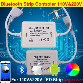 

EU/US Plug AC220V Bluetooth LED Controller Mini AC110V LED Strip Light White Dimmer For 100meter Monochrome LED Strip Light 220V