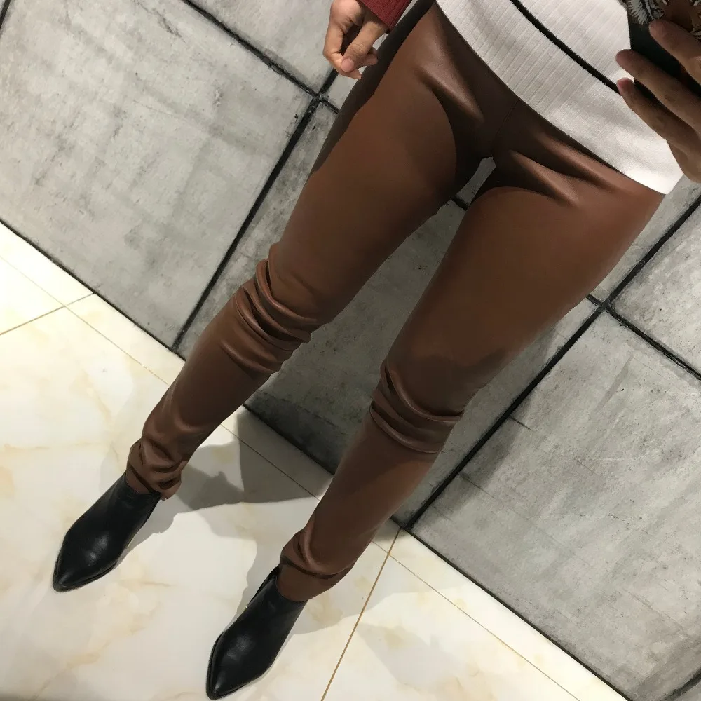 Buy real leather legging lady genuine leather pants