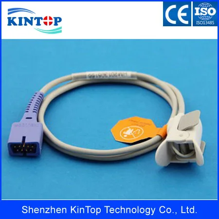 Совместимый Новый 9Pin зажим для пальца Nellcor датчик spo2 с кабелем длиной 1 м oxitech
