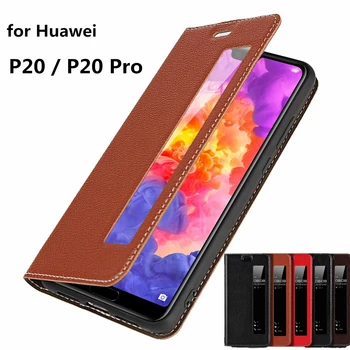 

Genuine Premium Leather case for Huawei Ascend P20 / P20 Pro Case protective holster retro business cover case coque