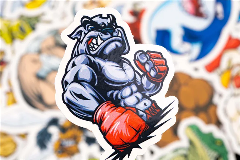 21PCS Cow Muscle Animal Cartoon Sticker Anime Graffiti Toy Sticker For Fridge Bike Laptop Luggage Guitar Skateboard Sticker (19)