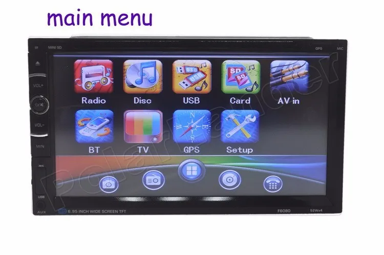 Flash Deal Support AM FM RDS 2 DIN Car DVD Player MP4 MP5 Touch Screen Bluetooth TF Auxin 6.95