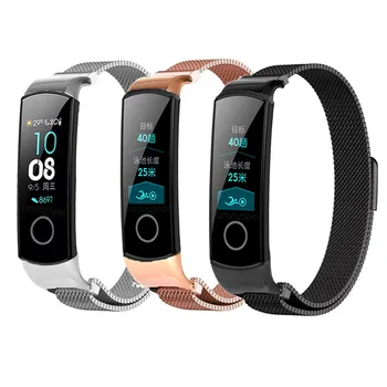 

Milanese Metal Strap For Huawei Honor Band 5 4 Watchband Wristband Replacement Stainless Steel For huawei band 5 4 Bracelet