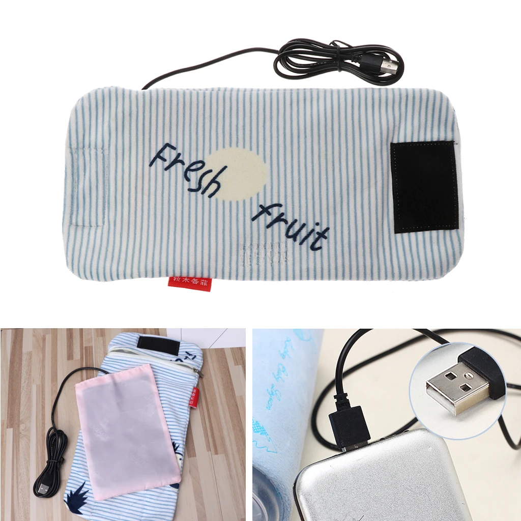 Travel Stroller USB Milk Water Warmer Insulated Bag Baby Nursing Bottle Heater