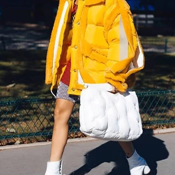 

Fashion handbag Space Cotton Winter new generous classic series Space Cotton Single Shoulder Lady Bag Free mailin