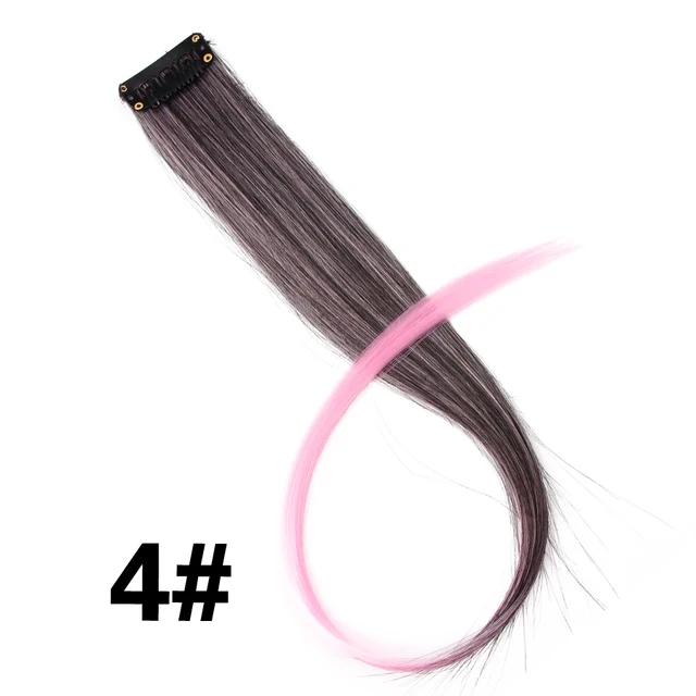Synthetic Clip In One Pieces Raiinbow Hair Extensions Straight Synthetic Hair Pieces 18