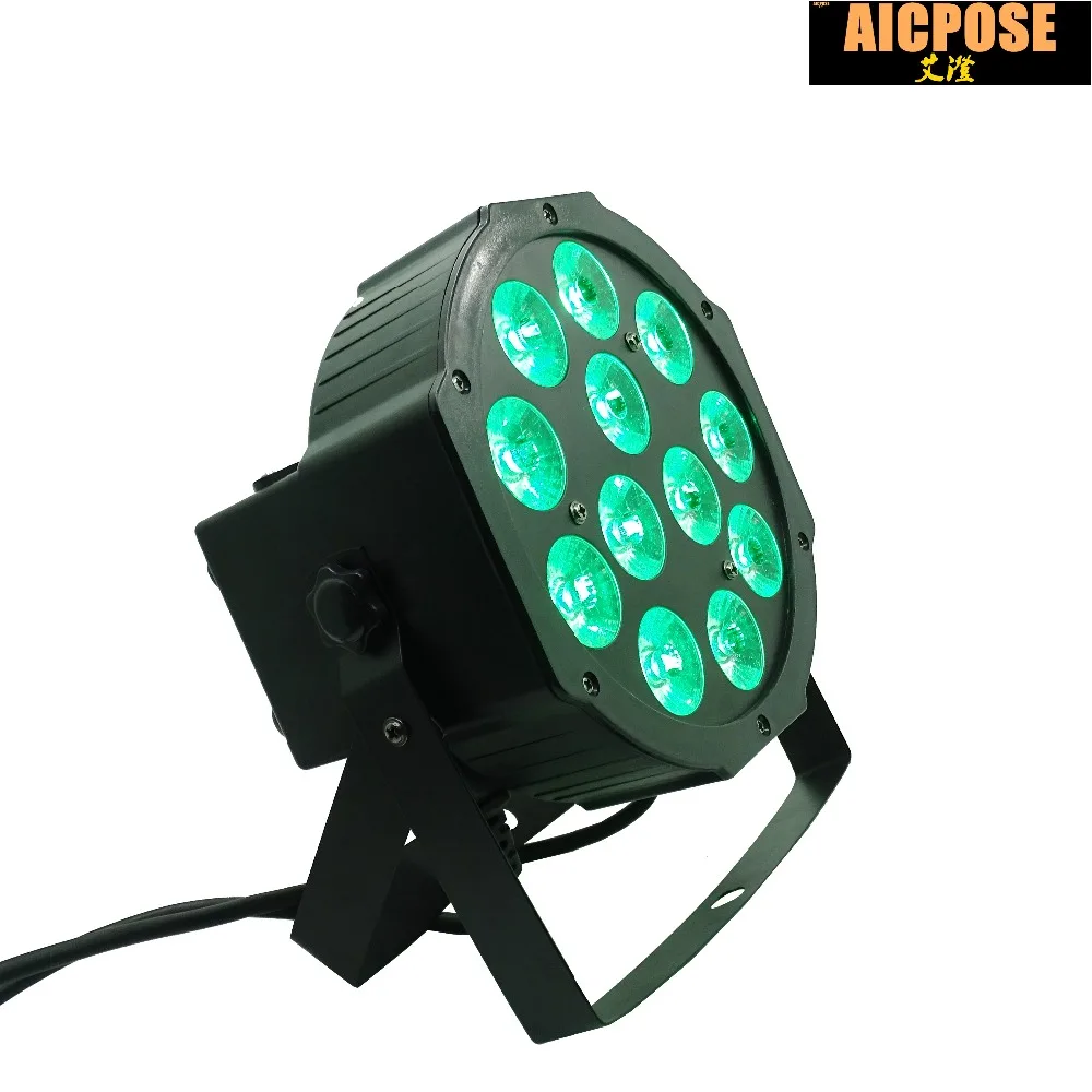 12 × 12 واط أدى أضواء rgbwa uv 6in1 شقة الاسمية الاسمية led dmx512 السيطرة يمكن الاسمية 64 أدى أضواء dj ضوئي غسل الإضاءة المرحلة ضوء