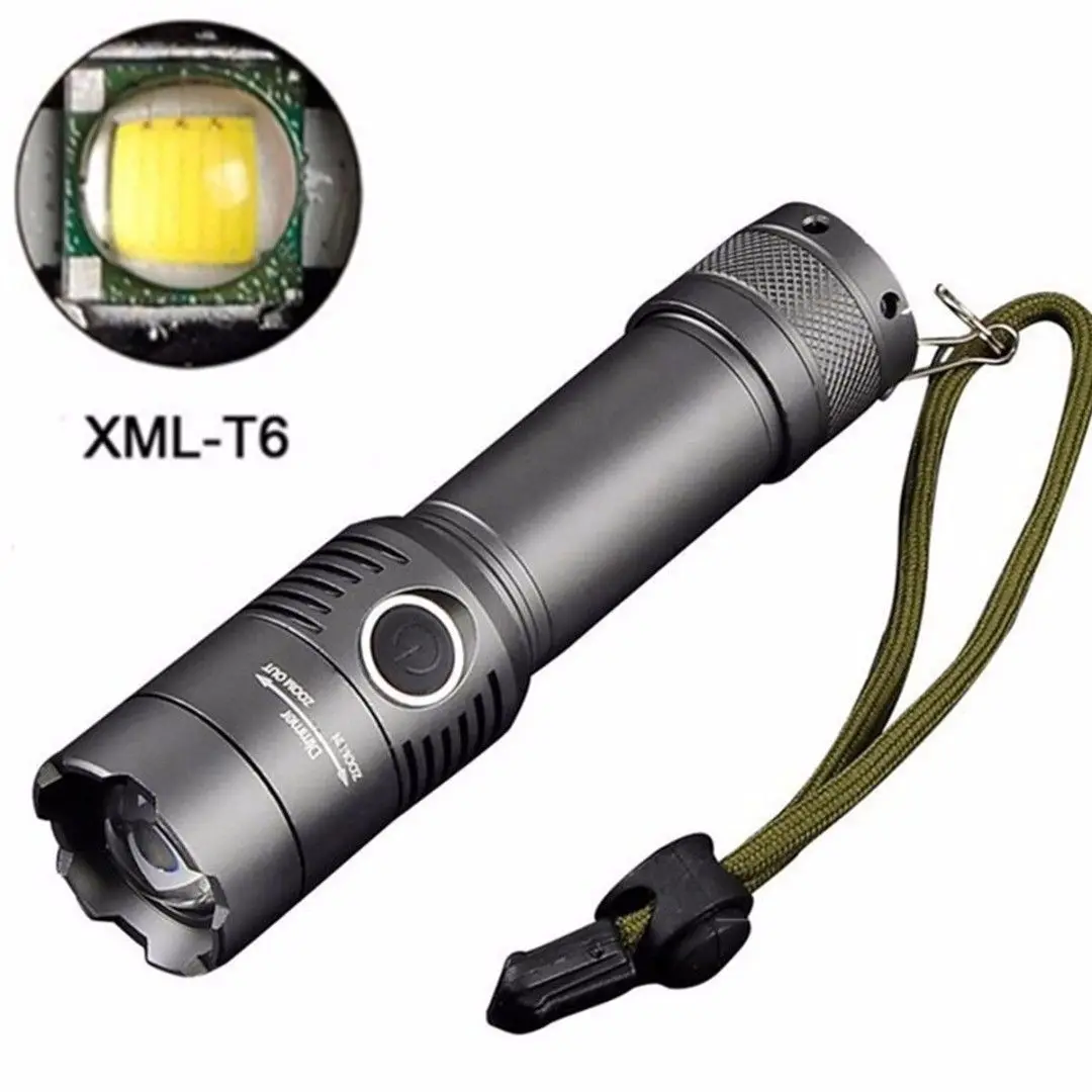 

Super Bright 2000LM XML-T6 LED Flashlight Zoomable use 18650/AAA 3 Modes Torch Lamp For Outdoor Hunting Camping