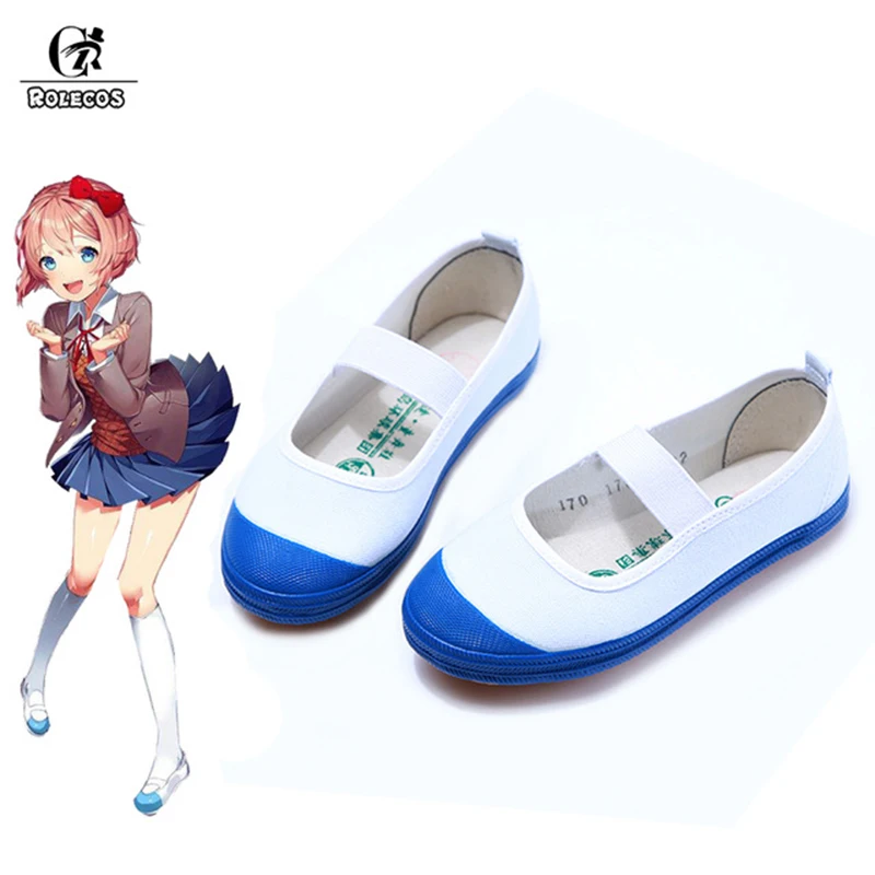 

ROLECOS Game Doki Doki Literature Club Cosplay Shoes Sayori Cosplay Shoes School Uniform Shoes