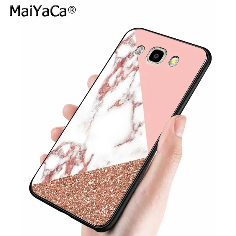 Fashion Geometric Splice Pattern Marble gold pink marble stone