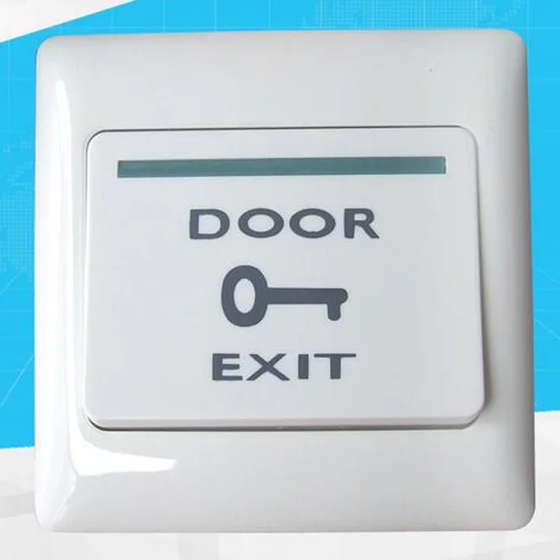 

Plastic White Push Door Release Exit Button Switch for Door Access Control system E6 model Press to open the door