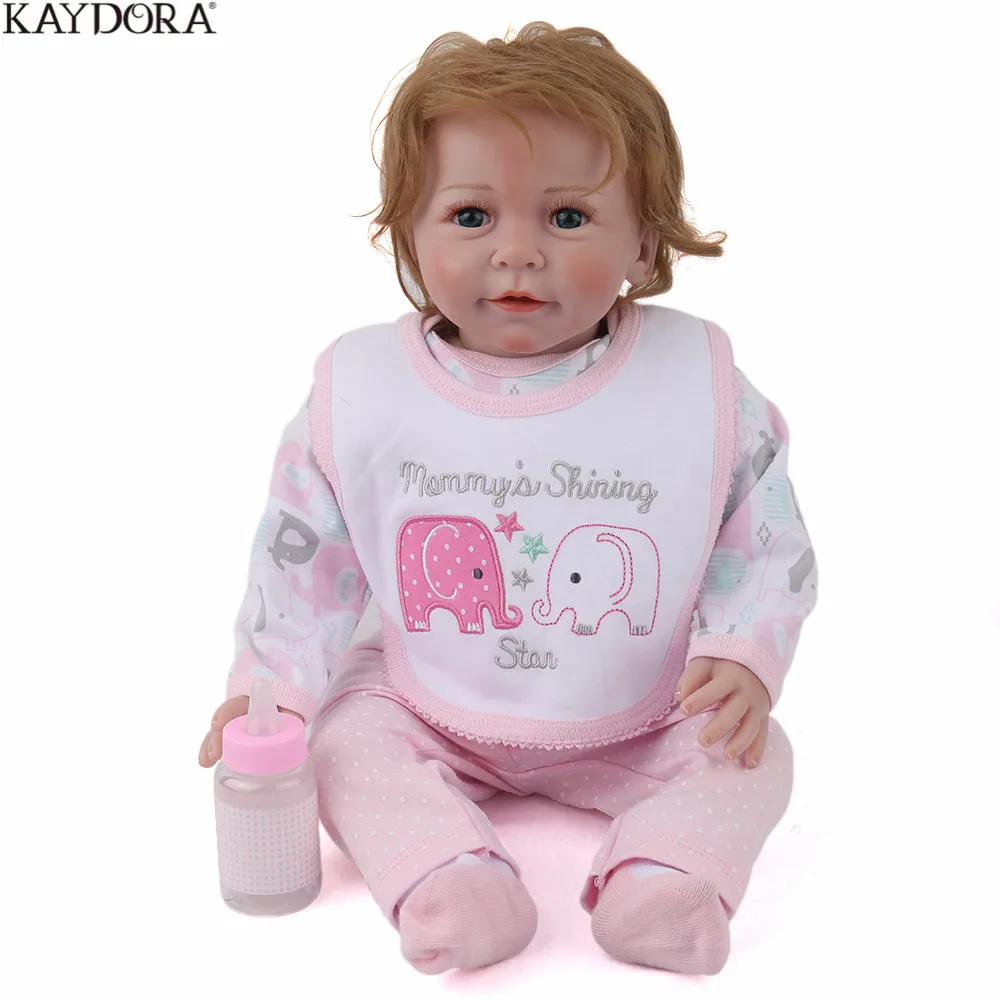 KAYDORA 22 дюйма 55 см силиконовые куклы для новорожденных ручная работа реалистичные