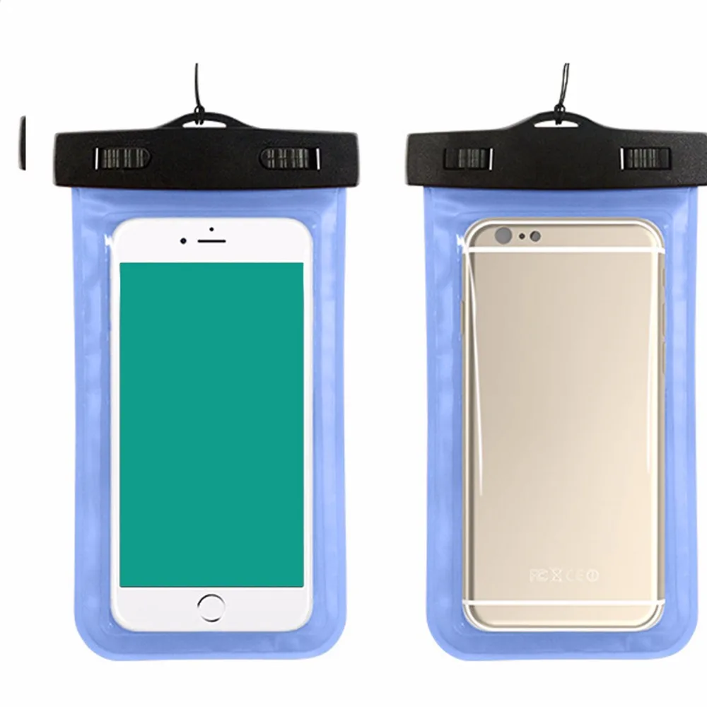 Универсальная водостойкая сумка для мобильного телефона для iphone xiaomi LG подводная камера чехол для телефона светящаяся ультратонкая Прозрачная мягкая TPU