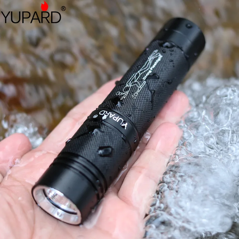 

YUPARD White Light Led Diving diver 50m Flashlight XM-L T6 LED Torch Brightness Waterproof underwater lamp Torch 1000LM lantern