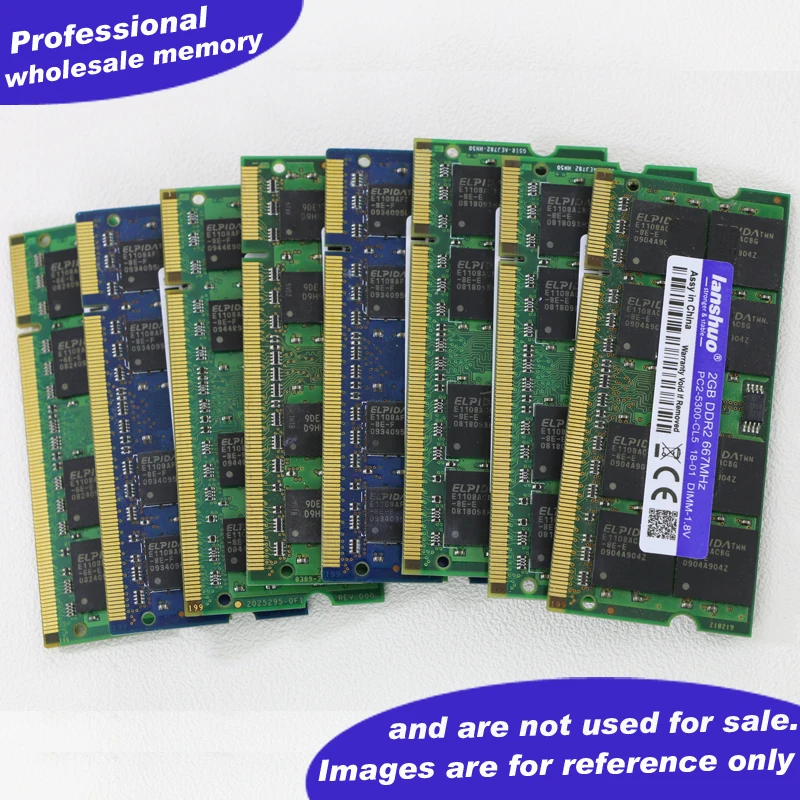 Lanshuo 2G 2 Гб DDR2 pc2 5300 667 МГц 2RX8 памяти ноутбука 2G pc2-5300S ddr2 667 МГц 200pin Тетрадь Оперативная память