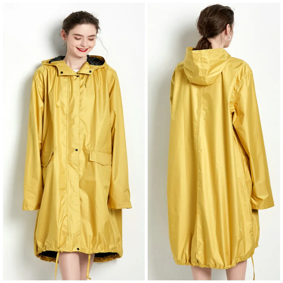 long Raincoats women poncho waterproof,Outdoors Rain Ponchos Coat ...