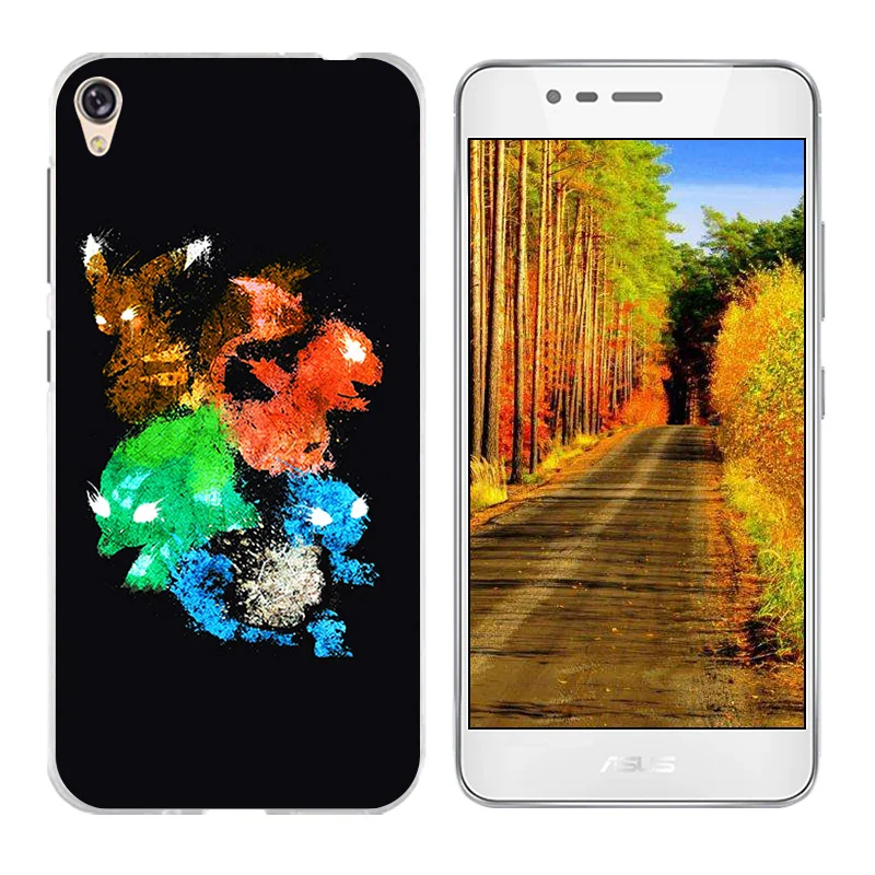 for Asus Zenfone Live ZB501KL Soft TPU Silicone Cover Red Moon Printing Zb501kl 5.0'' Phone Cases |