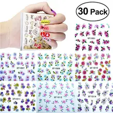 

30 Set Different Style DIY 3D Flower Nail Art Sticker Decals Water Transfer Nailart Manicure Wraps Tips Decoration Tattoo Tools