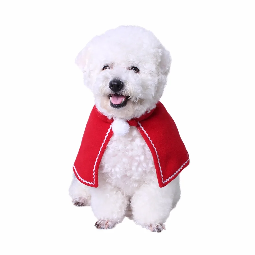 

Pet Dog Santa Claus Christmas polar fleece red cloack