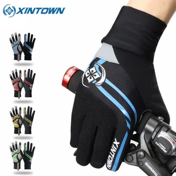 

XINTOWN 2018 Touch Screen Bike Gloves Brand Sports Bicycle Cycling Glove Gel Sky Winter Shockproof MTB Road Guantes Ciclismo