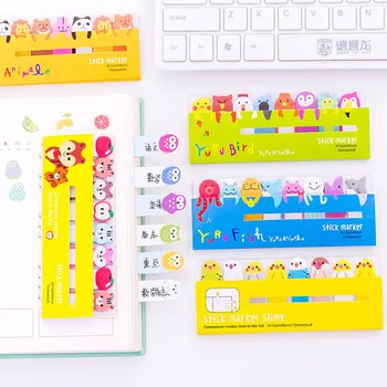 

High Quality 120 sheets Cute kawaii Animal Sticky Notes Paper Memo Pad School Office Stickers Stationery Bookmarks papelaria