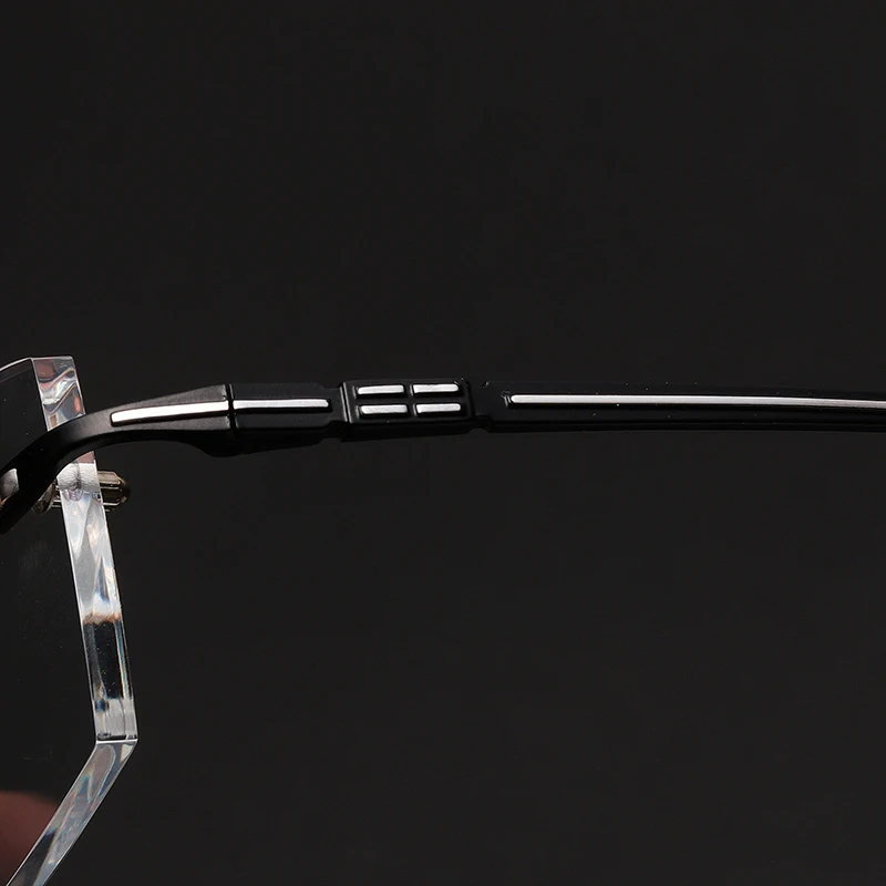 Оправа для очков без оправы из сплава, Мужская брендовая дизайнерская Ретро винтажная прозрачная оправа для очков по рецепту# F118