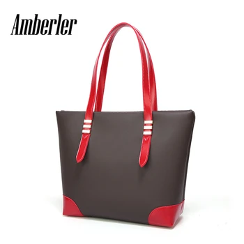 

Amberler Women Handbag PU Leather Shoulder Crossbody Bag Female Large Capacity Messenger Bags New Ladies Patchwork Big Tote Bag