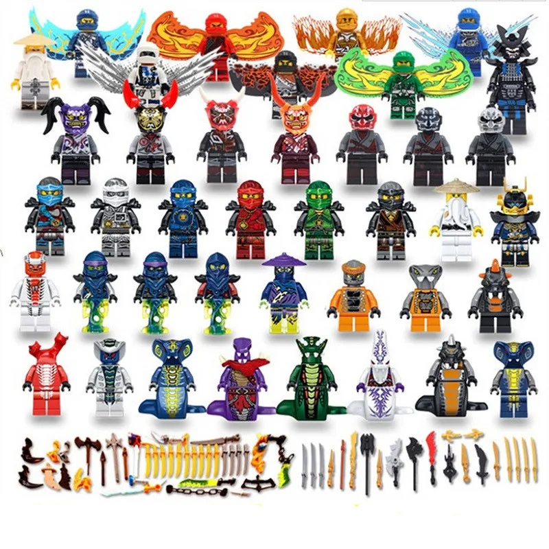Hot 24 Stk Ninjago Mini Figuren Kai Jay Sensei Wu Master Building Blocks Toy Set