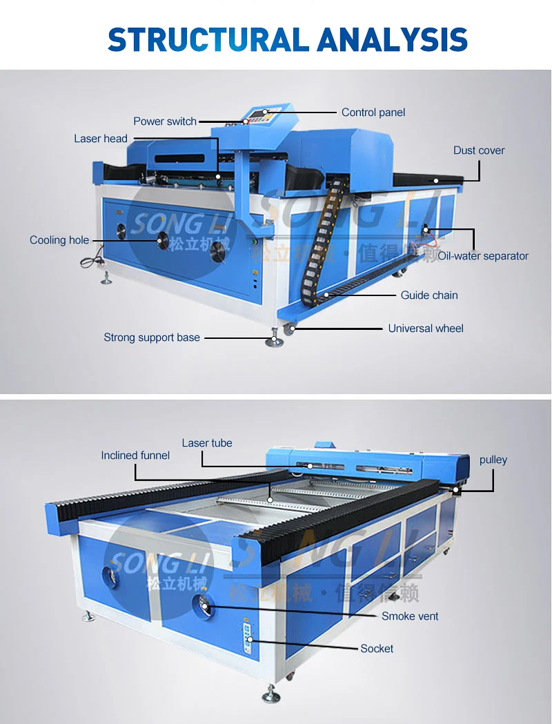 Mchuang 80 Вт лазерная резка машина 1325 для древесины акриловая бумага 1300*2500 мм контроллер RUIDA дешевая цена