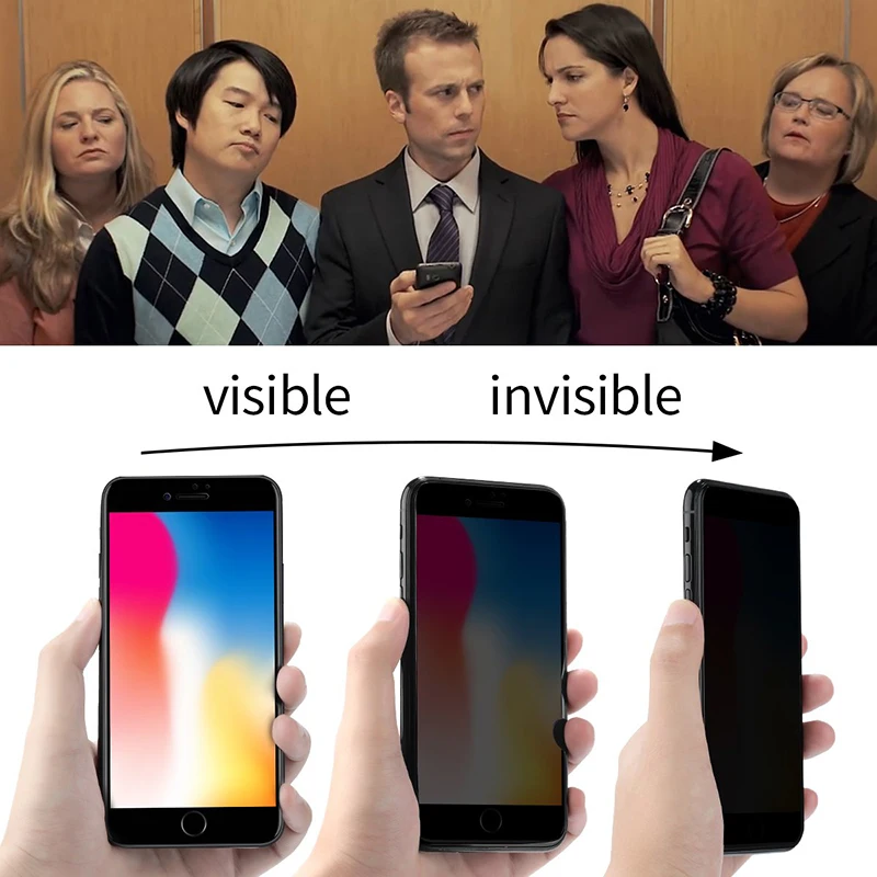 Защитное стекло для сохранения личной информации защитное закаленное стекло для iPhone XS MAX XR X 10 8 7 6s Plus 8Plus 7Plus анти защита от шпиона Пленка чехол