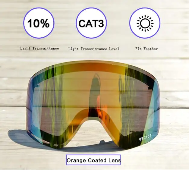 Only Lens For HXJ20011 Anti-fog UV400 Skiing Goggles Lens Glasses Weak Light tint Weather Cloudy Brightening Only Lens For HXJ20011 Anti-fog UV400 Skiing Goggles Lens Glasses Weak Light tint Weather Cloudy Brightening
