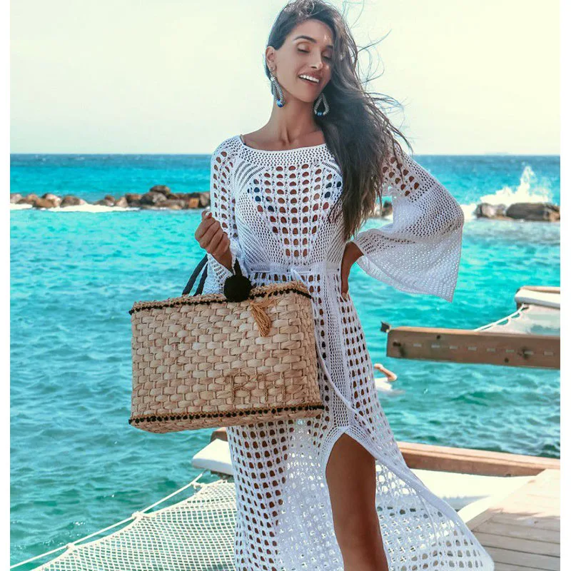 Custom Pattern Lace Bikini Cover Up Swimsuit Beachwear Beach Dress for Women