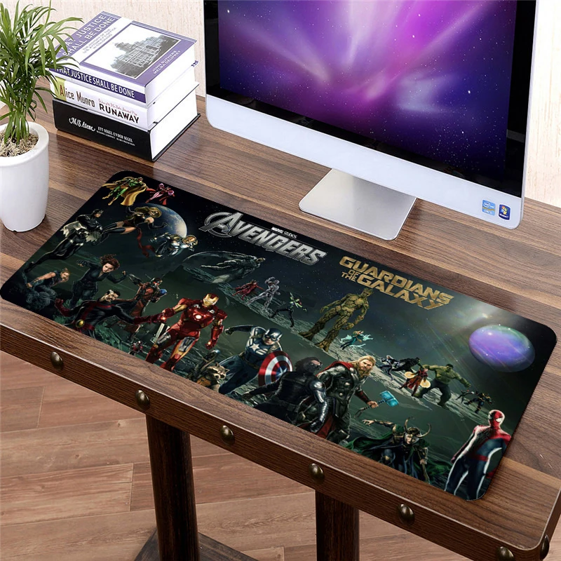 

70x30cm large XL mouse pad Comics Superhero Avengers Anime mousepad gaming gamer grande mouse Keyboard Mat Customized