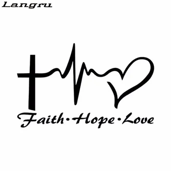 

Langru Personality Jesus Hope Love Faith Prayer Creative Vinyl Car Stickers Car Stying Creative Jdm