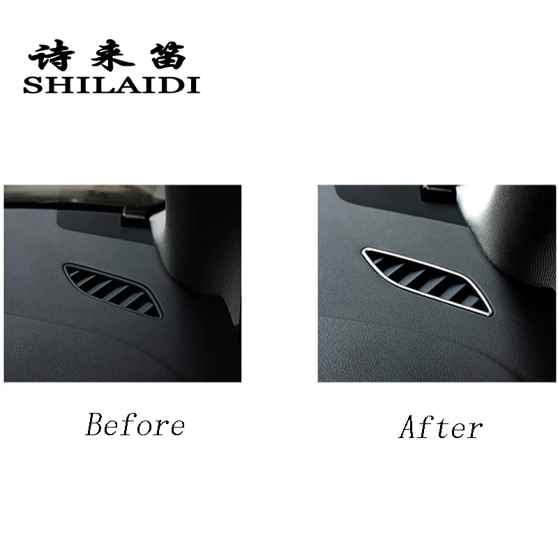 Автомобильный Стайлинг AC Outlet Trim Refit Air Frame dashboard наклейки Чехлы для Audi A4 B8 A5 RHD LHD