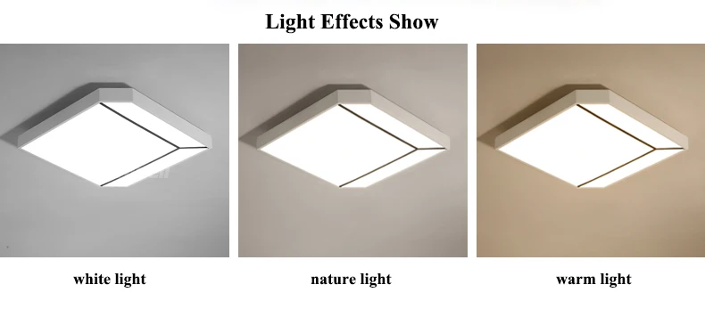 Скандинавские квадратные металлические затемненные светодиодные потолочные светильники Акриловые маски для гостиной светодиодные