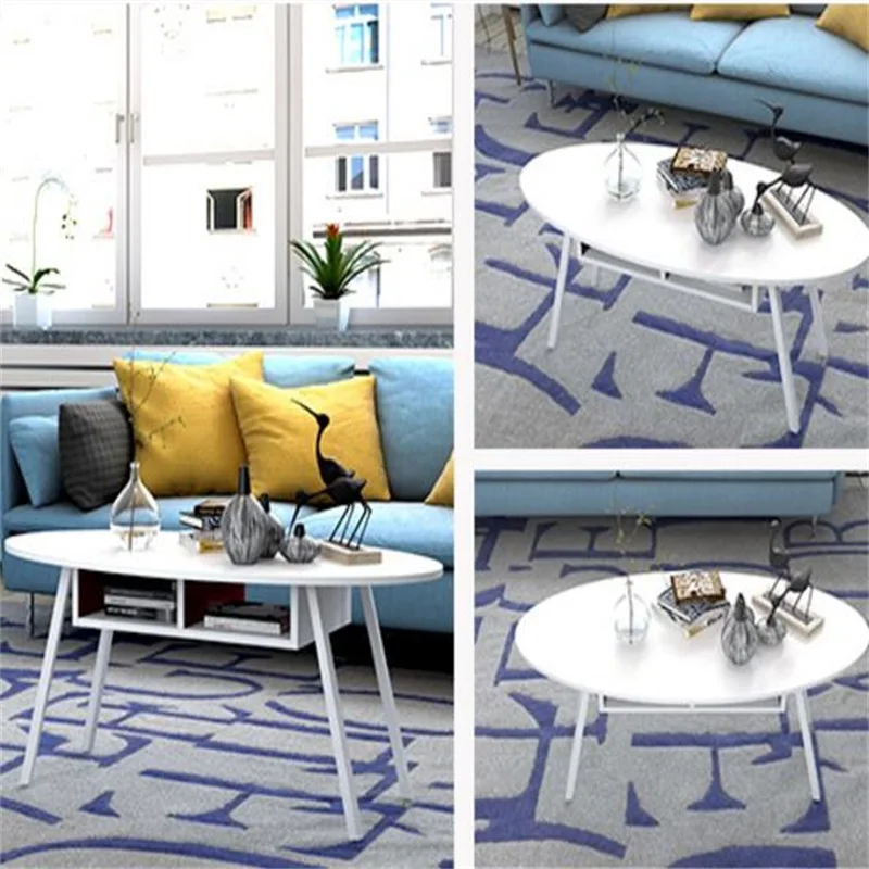 100x50x42 CM Oval Moderna Mesa De Cabeceira De Madeira Do Lado Do Sofá Mesa de Café Sala de estar Mesa de Chá De Armazenamento gabinete