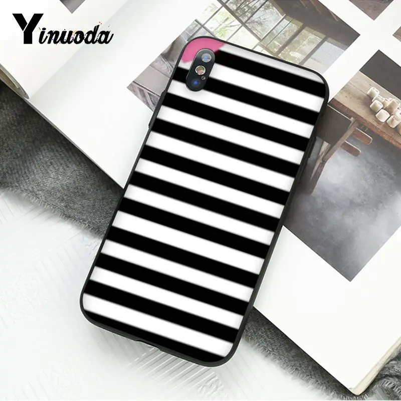 Black White Strip Pink Bling Heart