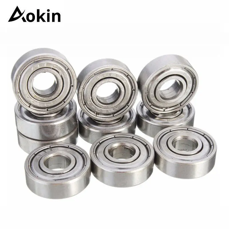 10pcs/lot Ball Bearings 608zz 8x22x7mm Part Wheel Miniature Deep Groove 3d Printers Parts 608 Zz Pulleys Stainless Steel